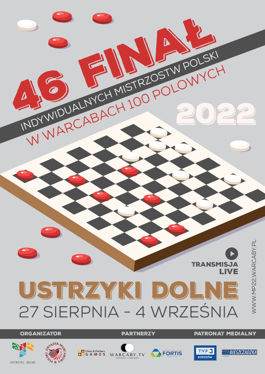  46. Finał Indywidualnych Mistrzostw Polski w Warcabach 100 polowych w Ustrzykach Dolnych